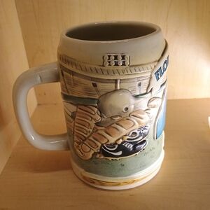 Florida Marlins Ceramic Baseball Mug Stein Serial Number 7586 Hand-painted